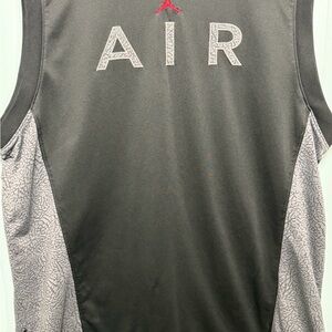 Nike Black and Gray Elephant Print Jersey Panel with White Jumpman Tag